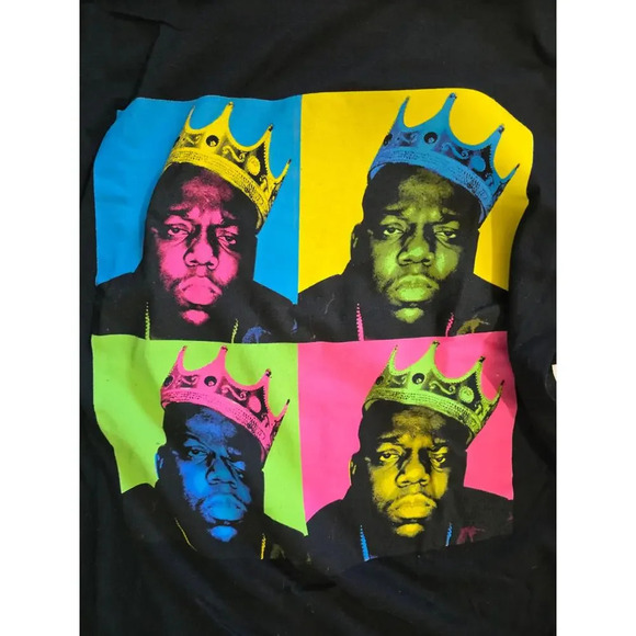 Notorious B.I.G. men's black multicolor multicolor graphic print tshirt - med - Picture 4 of 6